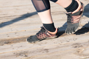 zero-drop toe shoes running on sand